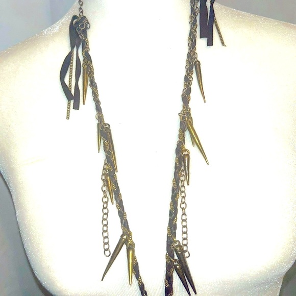 ♠️OOAK♠️Body Jewelry♠️Brass & Black Leather ART♠️SO VERSATILE - Picture 7 of 10